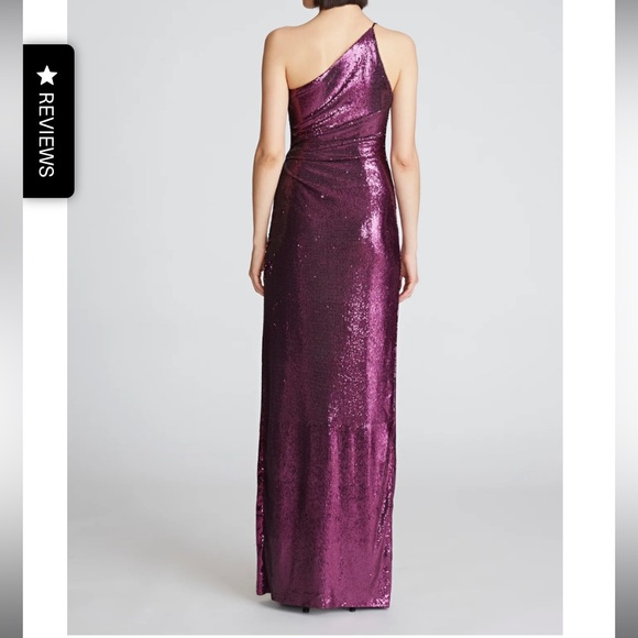 Halston Adriana Gown, Sequins - Acai, Size 0 - Picture 4 of 5